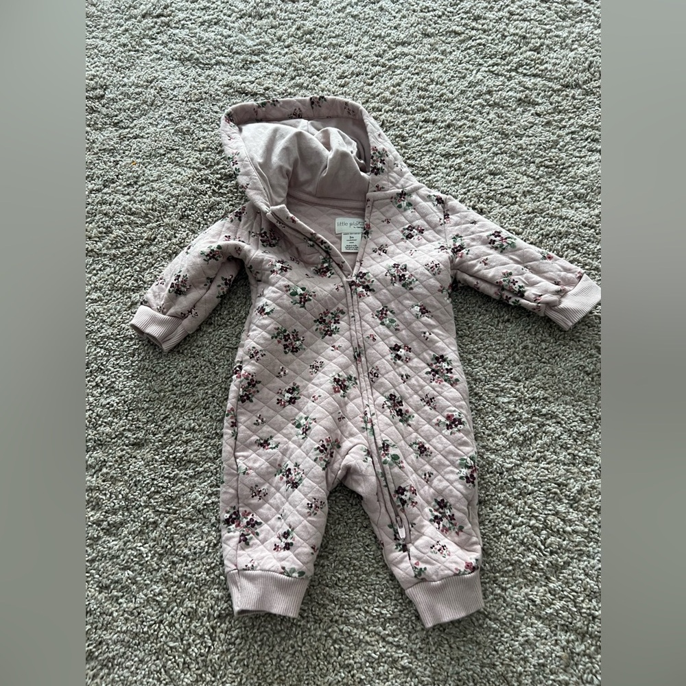 Like new hooded zip onesie